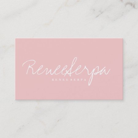 Modern Simple Bold Rose Pink Gray Contrast Color Business Card