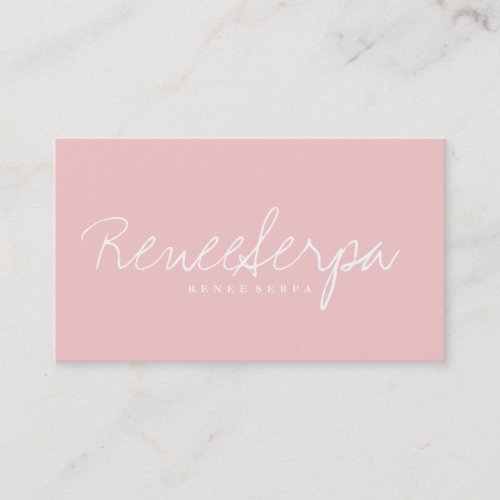 Modern simple bold rose pink gray contrast color business card