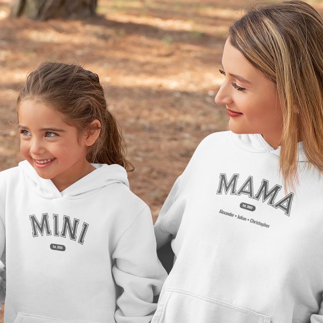 Modern Simple Bold Typography Family Matching Mini Hoodie (Creator Uploaded)