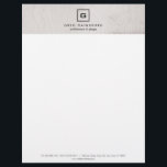 MODERN & SIMPLE BOX LOGO on GRAY WOODGRAIN Letterhead<br><div class="desc">Coordinates with the MODERN & SIMPLE BOX LOGO on GRAY WOODGRAIN Business Card Template. © 1201AM CREATIVE</div>