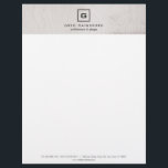 MODERN & SIMPLE BOX LOGO on GRAY WOODGRAIN Letterhead<br><div class="desc">Coordinates with the MODERN & SIMPLE BOX LOGO on GRAY WOODGRAIN Business Card Template. © 1201AM CREATIVE</div>