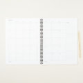 Modern Simple Brushed Metallic Purple Monogram Pla Planner | Zazzle