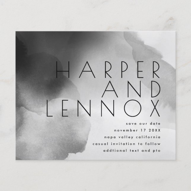 Modern Simple budget Minimalistic save our date Flyer (Front)