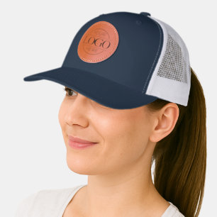 Modern Simple Business Company Logo Promotional Leather Patch Hat