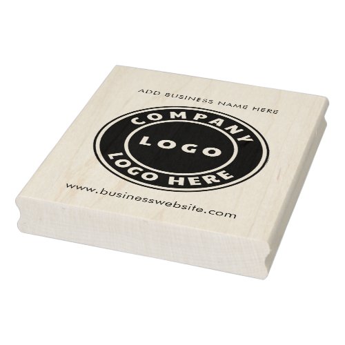 Modern Simple Business Logo and Website Custom Rubber Stamp