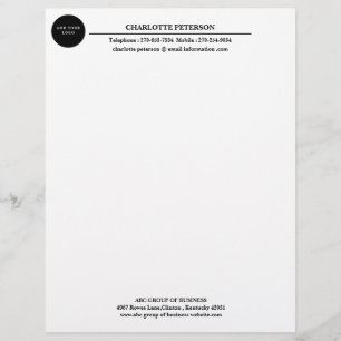 Modern Simple Business Logo Letterhead