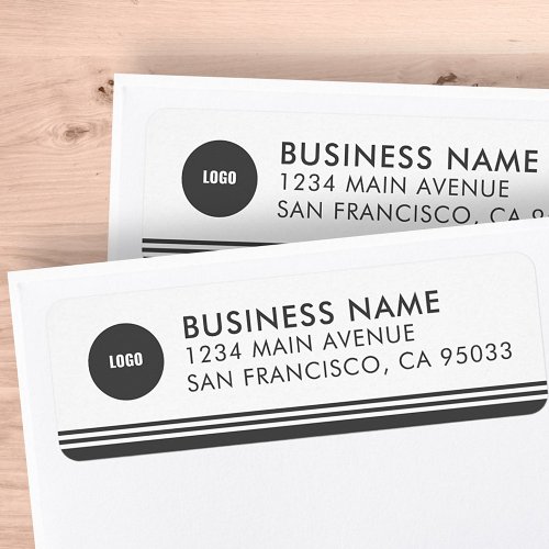 Modern Simple Business Logo Mailing Return Address Label
