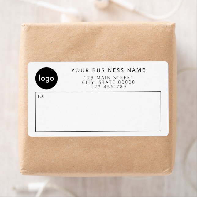 Modern Simple Business Logo Mailing Shipping Label (Insitu)