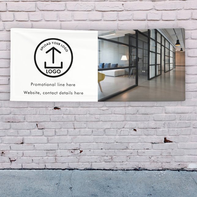 Modern Simple Business Logo Photo & Text Banner (Modern Simple Business Logo Photo & Text Banner)