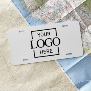 Modern Simple Business Logo Professional Company License Plate