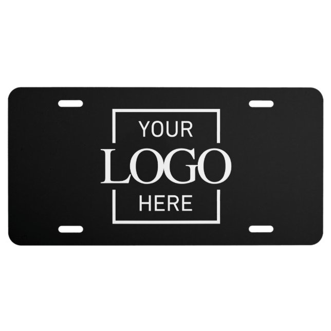 Modern Simple Business Logo Professional Company License Plate (Front)