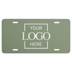 Modern Simple Business Logo Professional Company License Plate