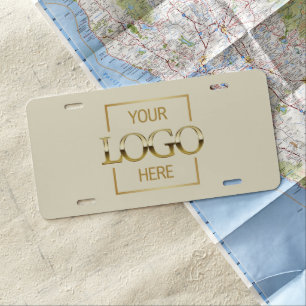 Modern Simple Business Logo Professional Company License Plate