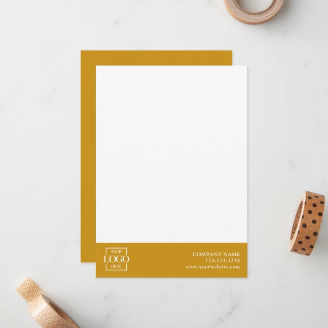 Modern Simple Business Logo Professional Editable Note Card (Front/Back In Situ)
