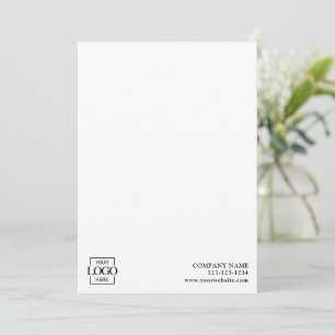 Modern Simple Business Logo Professional Editable Note Card