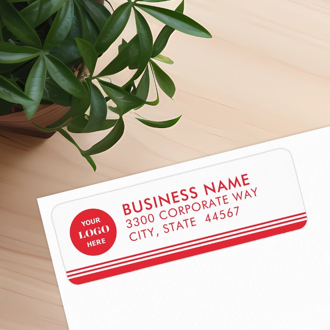 Modern Simple Business Logo Return Address Label (Creator Uploaded)