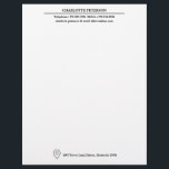 Modern Simple Business or Personal  Letterhead<br><div class="desc">Modern Simple Business or Personal Letterhead features a modern text template. A perfect design for business owners, corporate , office to use them as a promotional items or as personal stationery .Please click on the personalize button to customize it with your text and logo.Kindly visit my store " loveyouart" for...</div>