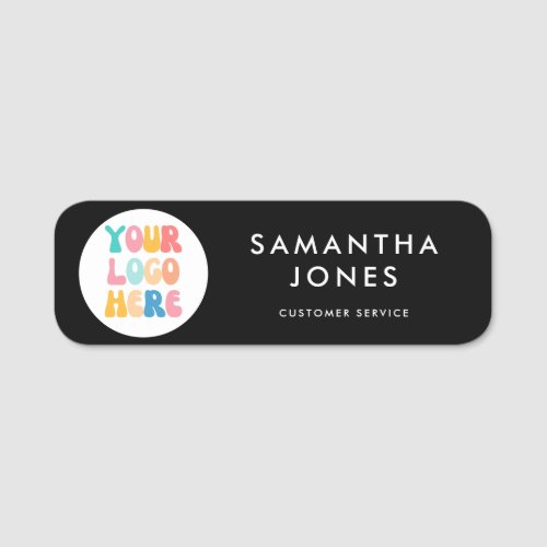 Modern Simple Business Your Logo Here Employee Name Tag