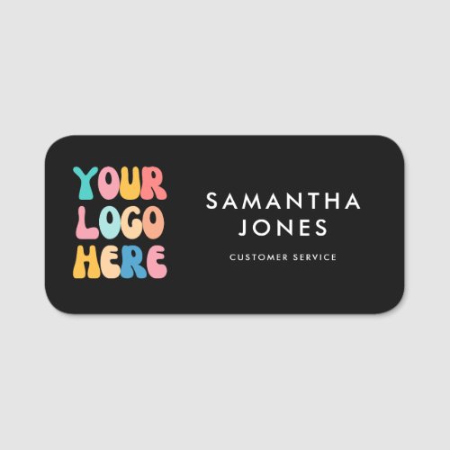 Modern Simple Business Your Logo Here Employee Name Tag
