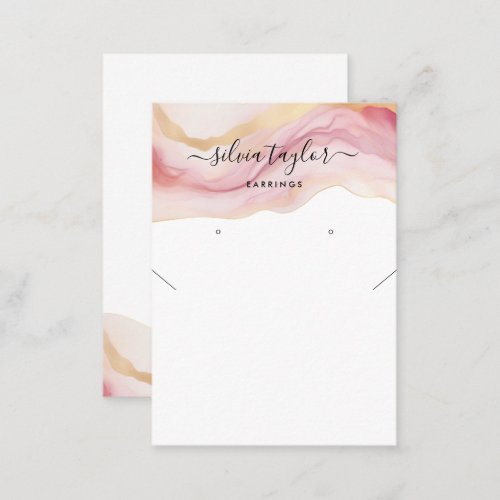 Modern Simple Calligraphy art Earring Necklace  Business Card