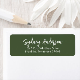 Modern Simple Calligraphy Return Address Label