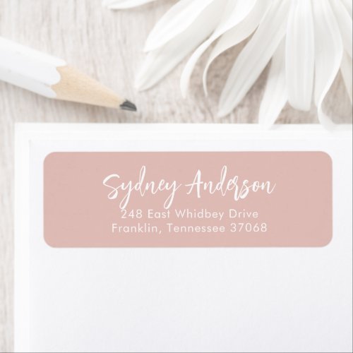 Modern Simple Calligraphy Return Address Label