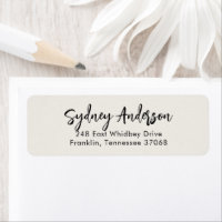 Modern Simple Calligraphy Return Address