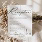 Modern Simple Calligraphy Script Wedding Reception Letterpress Enclosure Card