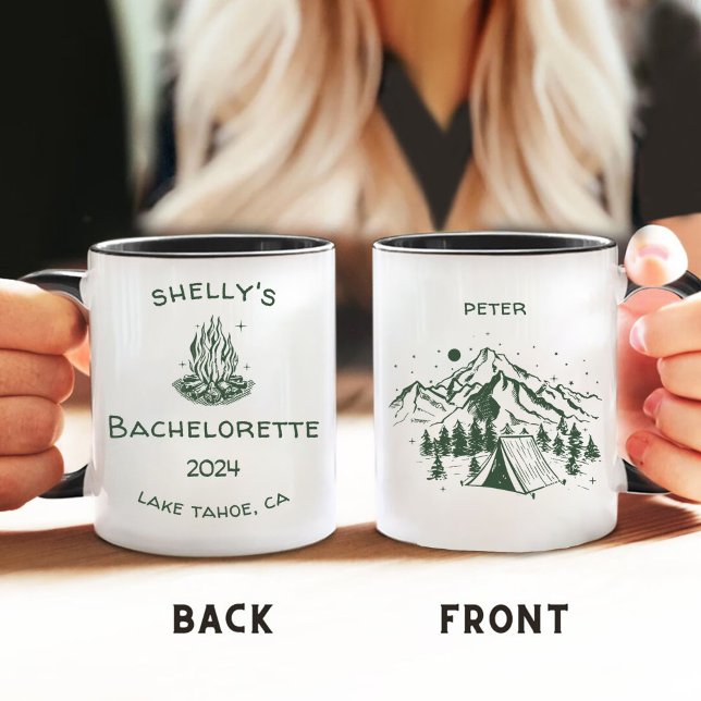 Modern Simple Camp Bachelorette Party  Coffee Mug (Creator Uploaded)