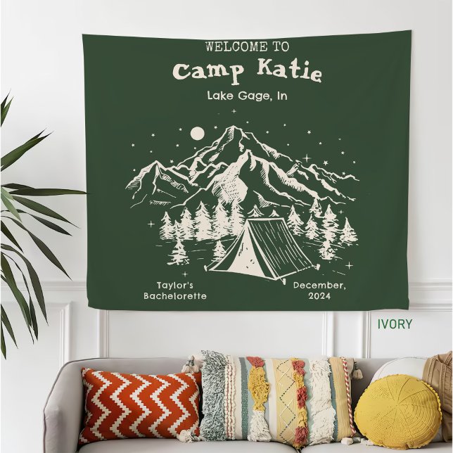 Modern Simple Camp Bachelorette Party  Fleece Blanket (Creator Uploaded)