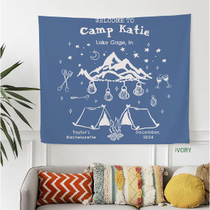 Modern Simple Camp Bachelorette Party  Fleece Blanket