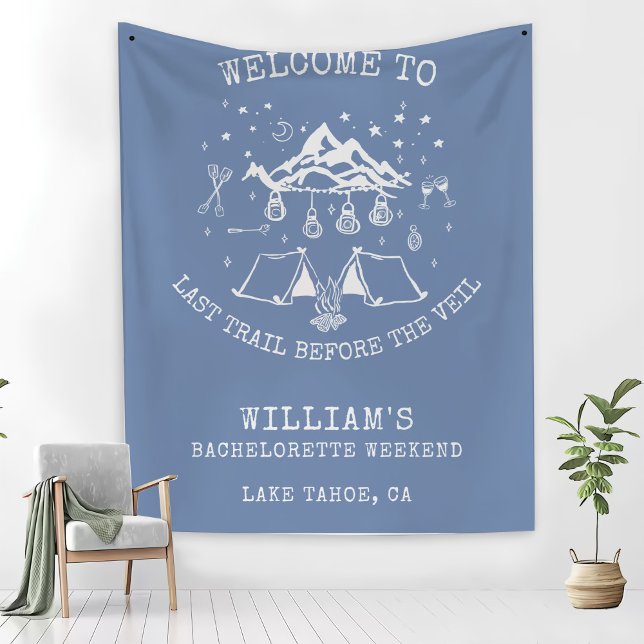 Modern Simple Camp Bachelorette Party  Fleece Blanket (Creator Uploaded)