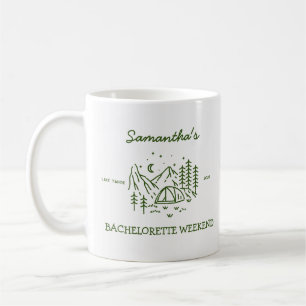 Modern Simple Camping Bachelorette Party Nature Coffee Mug