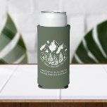 Modern Simple Camping Bachelorette Weekend Seltzer Can Cooler at Zazzle