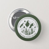 Modern Simple Camping Weekend Bachelorette Party Button (Front & Back)