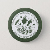 Modern Simple Camping Weekend Bachelorette Party Button (Front)