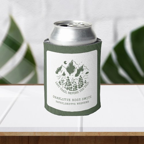 Modern Simple Camping Weekend Bachelorette Party Can Cooler