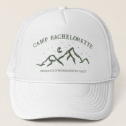 Modern Simple Camping Weekend Bachelorette Party Trucker Hat at Zazzle