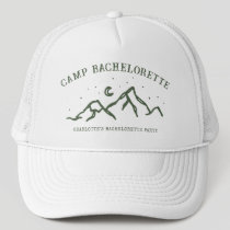 Modern Simple Camping Weekend Bachelorette Party Trucker Hat
