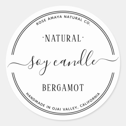 Modern Simple Candle Beauty Spa Label