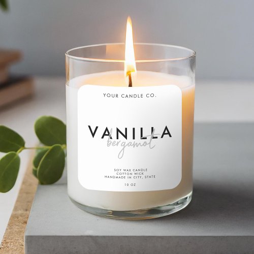 Modern Simple Candle Label