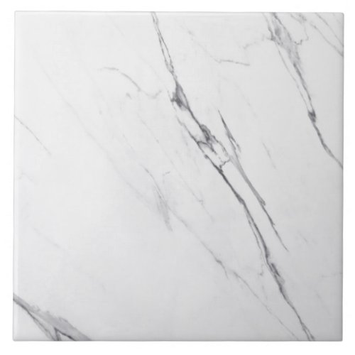 Modern Simple Carrara White Faux Marble Ceramic Tile