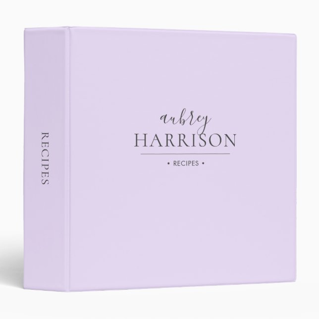 Modern Simple Chic 3 Ring Binder (Front/Spine)