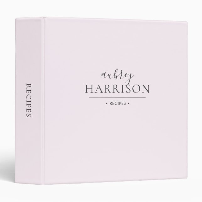 Modern Simple Chic 3 Ring Binder (Front/Spine)