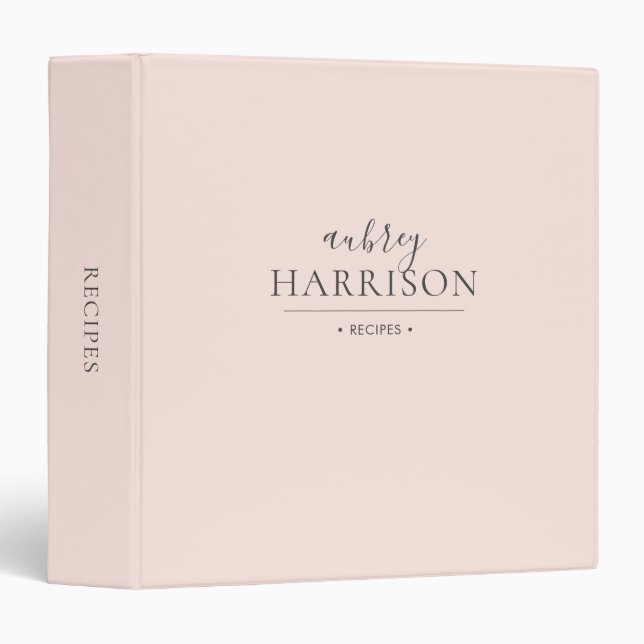 Modern Simple Chic 3 Ring Binder (Front/Spine)