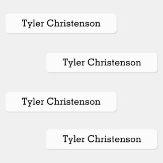Modern Simple Chic Add Your Name School & Camp Kids' Labels