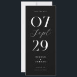 Modern Simple Chic Black and White Wedding Save The Date<br><div class="desc">Modern wedding save the date cards featuring elegant chic design and minimalist style in black and white color.</div>