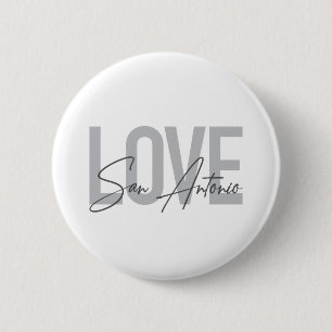 Modern, simple, chic, cool design Love San Antonio Button