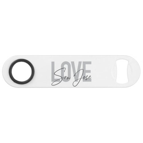 Modern simple chic cool design Love San Jose Bar Key