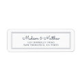 Modern Simple Chic Cursive Script Return Address Label | Zazzle
